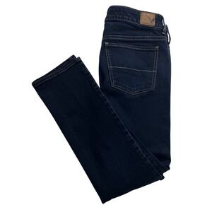 American Eagle Outfitters Straight Stretch Jeans Dark Wash Indigo Women 4 Short